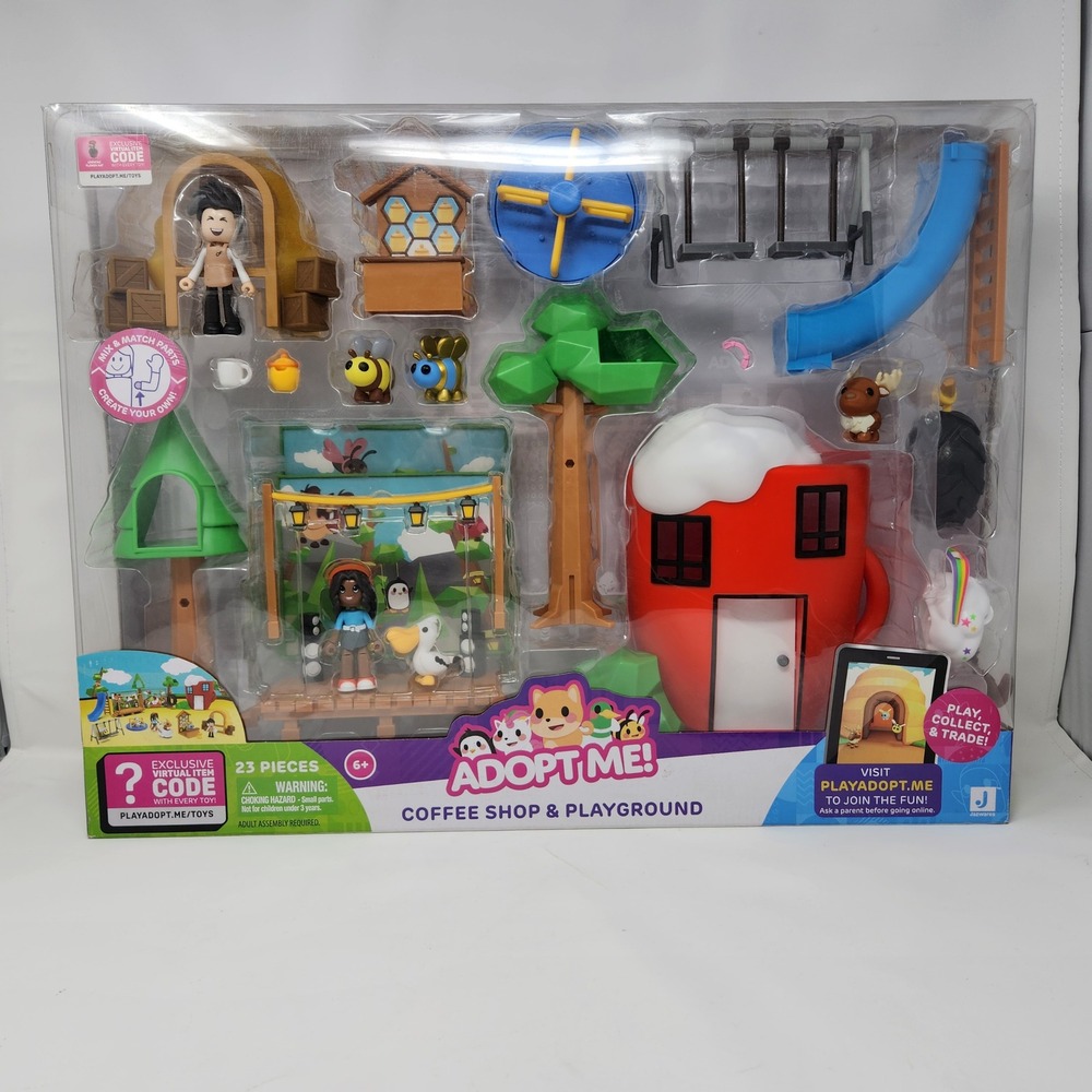 NEW Jazwares Adopt Me, Coffee Shop & Playground Playset